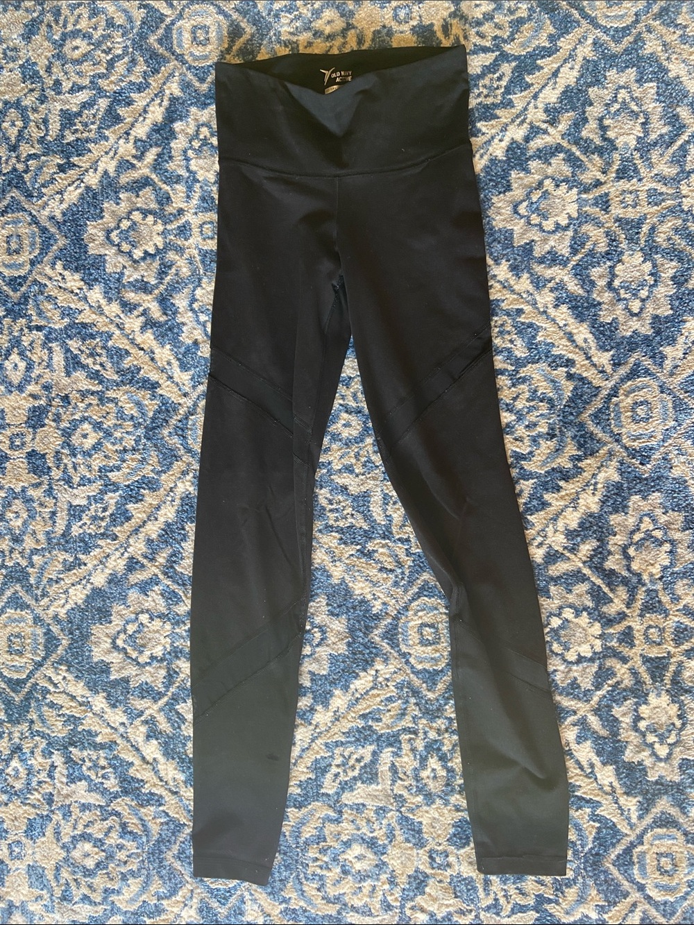 Old Navy Active Black Leggings with Mesh Detail